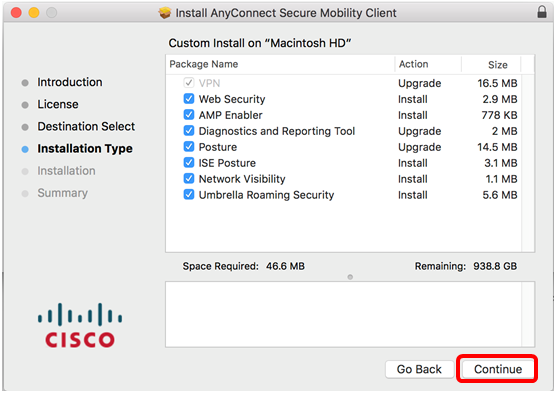 cisco anyconnect 4.3 sms